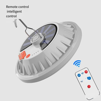 Lampe LED solaire en forme de soucoupe volante, IP65, économie d'énergie, étanche, 120° de faisceau, télécommande, éclairage d'urgence pour camping