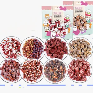 Wholesale of Pet Snacks of Chicken Beef with Cheese Vegetable Meat Cube for Dog Training Reward