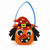 Quantité minimale de commande bas en gros Halloween décor à la maison personnalisé réutilisable citrouille feutre bonbons seau fourre-tout sacs-cadeaux tour ou traiter Halloween paniers