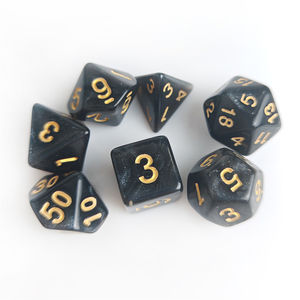 Dés acryliques à paillettes polyédriques 7 pièces ensemble vente directe d'usine haute qualité <span class=keywords><strong>Warhammer</strong></span> donjons et Dragons mdn RPG jeu dés - Product Image 4