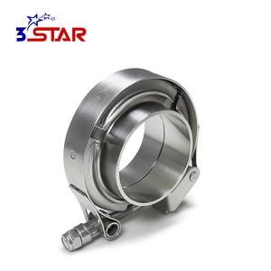 Collier de serrage rapide en acier inoxydable pour tuyau d'échappement à bride en V et rainure en V - Product Image 1