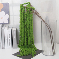 Plante suspendue artificielle en fausse fleur de laine, branche d'Amaranthus Caudatus pour la décoration d'arche de mariage