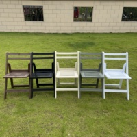Chaise pliante en résine durable pour extérieur, jardin, mariage, fête, avec dossier et assise à lattes