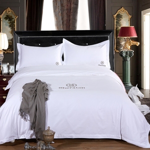 Parure <span class=keywords><strong>de</strong></span> lit <span class=keywords><strong>de</strong></span> luxe pour hôtel, taille King, 100% <span class=keywords><strong>coton</strong></span>, draps brodés doux, 60 <span class=keywords><strong>fils</strong></span>, <span class=keywords><strong>satin</strong></span>, personnalisable - Product Image 2