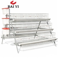 Nouvelle cage à poules pour l'élevage, 3 à 4 niveaux, design étagé à un côté épaissi, construction en acier galvanisé, longue durée de vie