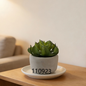 Suculenta Artificial Realista en Maceta, Planta Artificial de <span class=keywords><strong>Echeveria</strong></span> en Maceta, Suculenta <span class=keywords><strong>Roja</strong></span> para Decoración de Mesa de Oficina - Product Image 4