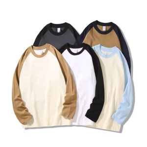 Camiseta de Algodón Grueso Personalizada de Alta Calidad para Hombre, Lisa, para Gimnasio, con Bordado, Impresión de Logotipo, Costuras, Manga Larga - Product Image 1