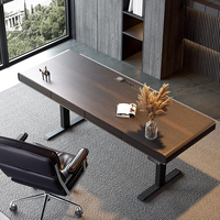 Escritorio de Computadora de Madera, Estilo Italiano Minimalista, Ecológico, Duradero, con Sillas de Oficina Pequeñas para el Hogar, Ajustables en Altura