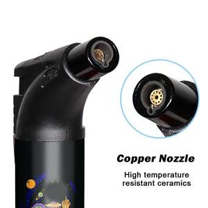 TECHNO-Briquet torche de luxe rechargeable, portable, de haute qualité, bleu, à flamme réglable, logo personnalisé OEM ODM, butane - Product Image 4