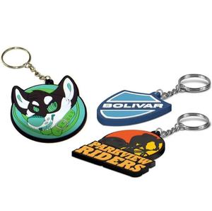 Custom Soft PVC Keychain Key Chain Soft Rubber Keychains Silicone Keyring 2D/3D Rubber PVC Keychain With Your Logo Name