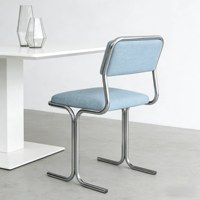 Chaise de salle à manger en acier inoxydable de style nordique, chaise cantilever rétro créative pour café et restaurant modernes