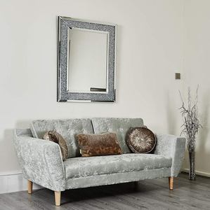 Home Decoration Crushed Diamond Rectangle <strong>Wall</strong> <strong>Mirror</strong> - Product Image 2