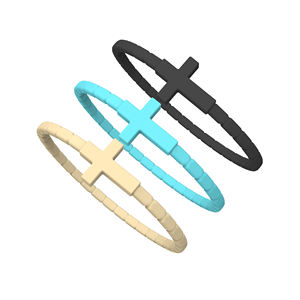 Pulsera de Silicona Cruzada de Nuevo Diseño 2024, Variedad de Colores, Ideal para Promociones y Regalos Empresariales - Product Image 1