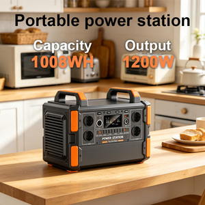 1200W 휴대용 파워스테이션 (태양광 입력 지원), 1008Wh LiFePO4 배터리, 금속 및 ABS 케이스, 하이브리드 인버터 지원 - Product Image 3
