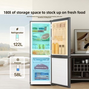 Réfrigérateur compact Haier Leader 180L à double porte, à économie d'énergie, à dégivrage automatique, en métal, pour dortoirs et usage domestique, remplacement officiel - Product Image 2