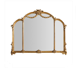 <span class=keywords><strong>Espejo</strong></span> retro tallado de estilo europeo, tres pliegues, para tocador de escritorio, para colgar en la <span class=keywords><strong>pared</strong></span>, para porche, decorativo - Product Image 1