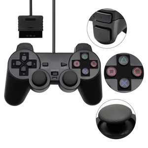 Mando de Juego con Cable para PS2 Slim, PS2 Fat, PS1, Doble Vibración, Doble Motor, Botones con Diseño de Copo de Nieve, Transparente y Colorido - Product Image 1
