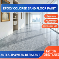 Peinture de sol Taiyan Color Flooring, sable coloré, époxy liquide, texture pierre granit, revêtement auto-nivelant à la spatule