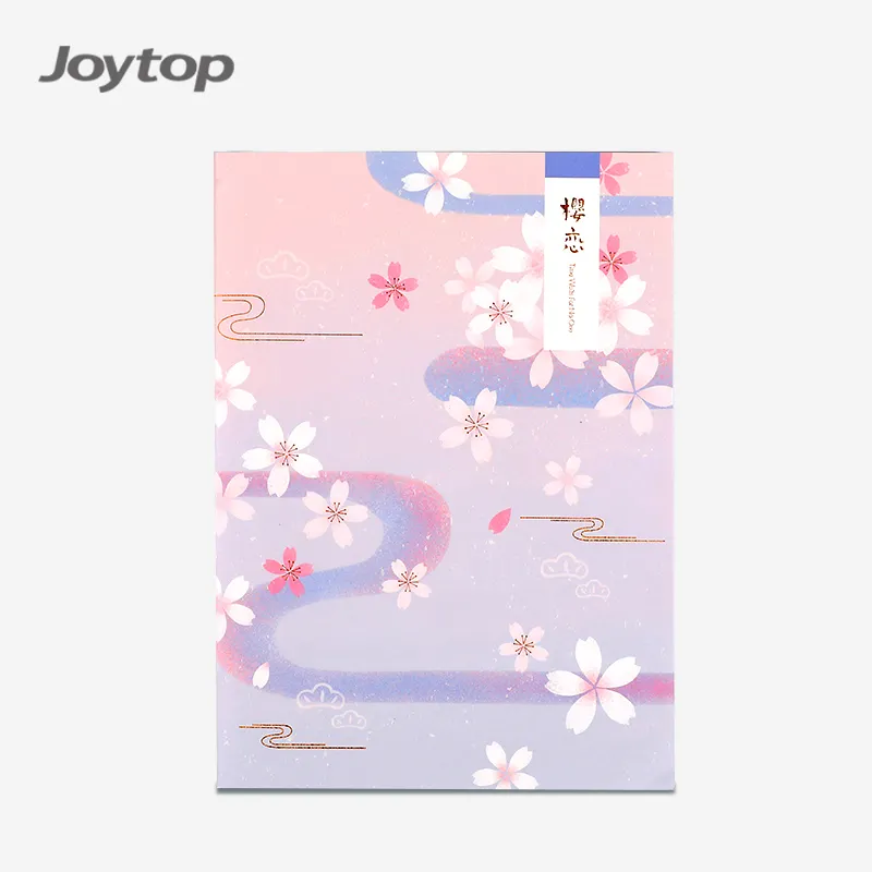 Joytop สมุดบันทึก5801 Sakura ส่งเสริมการขายเย็บ Bound A6กระดาษเรียงราย Kawaii โน๊ตบุ๊ค