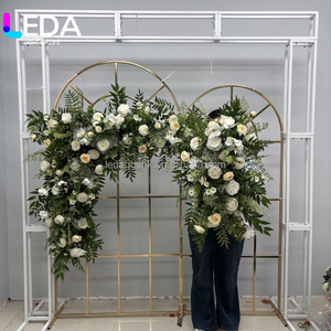 ชุดตกแต่งโต๊ะงานแต่งงานแบบกำหนดเอง LEDA ชุดดอกไม้ประดับโต๊ะสีขาวชมพู ผ้าไหมประดิษฐ์ สำหรับตกแต่ง - Product Image 5