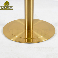 Pied de table rond en acier inoxydable doré de luxe, vente chaude
