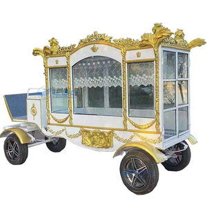 Carroza Fúnebre Antigua de Alta Calidad, Remolcada por Caballos, Moderna, Blanca, para Ceremonias Fúnebres, a Bajo Precio - Product Image 1