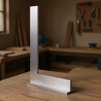 Ttake Eco Hat Square Set Squares 200mm Outil d'angle droit en métal de précision pour la menuiserie et la travail du bois