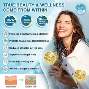 Poudre de collagène marin et bovin multi-peptides blanchissante pour la peau, marque privée OEM, en gros, avec vitamines C et E - Product Image 3