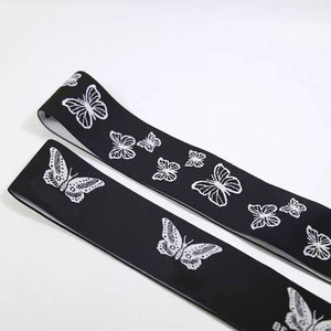 <span class=keywords><strong>Jacquard</strong></span> Nổi Logo Đàn Hồi Webbing <span class=keywords><strong>Polyester</strong></span> Nylon Đồ Lót Băng Đàn Hồi Ban Nhạc Dây Thắt Lưng - Product Image 4