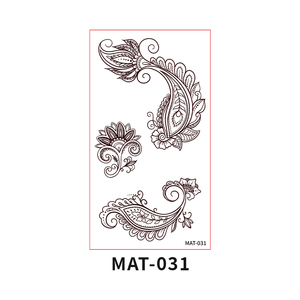 Tatouages temporaires inspirés du henné noir, autocollants de <span class=keywords><strong>tatouage</strong></span> pour <span class=keywords><strong>bras</strong></span> et mains au design Mehndi mat pour femmes - Product Image 6