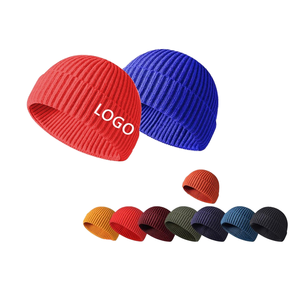 Bonnet en peau de melon à la mode pour hommes tricoté acrylique automne hiver chapeau Hip Hop dôme pastèque local Ruffian Baotou froid commun - Product Image 1