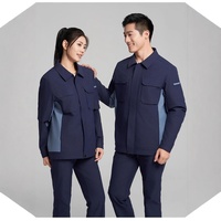 Vêtements de travail pour entreprise de mode, fabrication sur mesure, logo imprimé, printemps/automne, manches longues, polyester respirant, vêtements de travail pour hommes