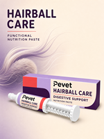 Gel Nutritionnel Pevet en Gros pour le Contrôle des Boules de Poils chez les Chats – Favorise la Santé Digestive et du Pelage – Sûr, Sans Céréales, Riche en Protéines