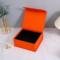 Caja de Regalo de Cartón Rígido Negro de Lujo Personalizada, con Cierre Magnético, Materiales Reciclados, UV Localizado, para Relojes y Velas
