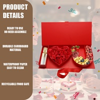 Caja Rígida de Lujo para el Día de San Valentín, Arreglo Floral, Caja de Cartón para Rellenar con Chocolates, Laminación Mate, Biodegradable y Reciclada