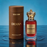 Flacon de parfum atomiseur rectangulaire givré personnalisé de qualité supérieure, 50 ml, 100 ml, avec bouchon couronne en zamac, emballage cosmétique, logo OEM