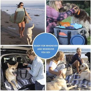 Sac de transport pour chien BSCI Factory Dog Travel Sling Bag avec fonction pop-up par Lucky Tail, ensemble comprenant un sac de voyage pour animaux de compagnie et un organisateur d'accessoires, 2 compartiments pliables - Product Image 6