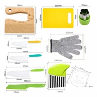 Ensemble de couteaux de cuisine en plastique pour enfants avec planche à découper, outils de pâtisserie et de découpe, vente en gros