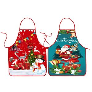Christmas Printed <b>Kitchen</b> <b>Apron</b> Waterproof Oil Proof Polyester Holiday Party Cooking Bib for Festive Gift - Product Image 1