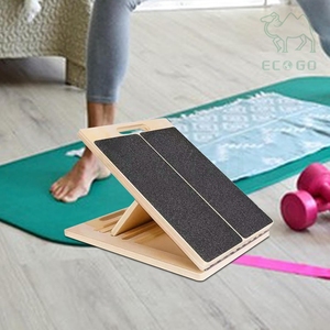 Planches inclinées pliables portables en bois à angle réglable pour l'entraînement d'équilibre, le yoga, les exercices de gym et les étirements des mollets avec poignée - Product Image 5