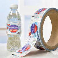 Étiquette thermorétractable pour bouteille d'eau minérale, PVC, impression personnalisée, étanche, prix de gros, fournisseur direct d'usine