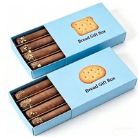 Boîte à pain en chocolat biodégradable au design personnalisé, boîte à biscuits écologique avec tiroir, boîte alimentaire de qualité alimentaire avec manchon pour produits alimentaires