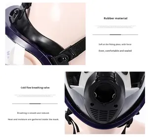 <span class=keywords><strong>Masque</strong></span> respiratoire purificateur d'air motorisé à 3 couches en silicone intégral réutilisable avec valve d'expiration et ajustement confortable - Product Image 2