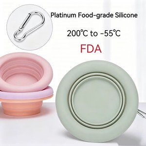 Bol en silicone pliable et réutilisable de qualité alimentaire OEM, coloré, pour l'alimentation et l'abreuvement des animaux de compagnie en extérieur - Product Image 2