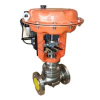 Vanne automatique pneumatique pour gaz comprimé DN50 Pn40 personnalisable OEM, vanne de régulation de vapeur haute température