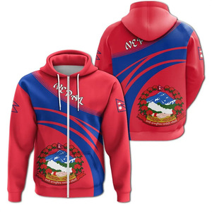 Fitspi Harajuku automne 3d népal drapeau <span class=keywords><strong>carte</strong></span> impression fermeture éclair à capuche népal blason graphique fermeture éclair sport en gros - Product Image 2