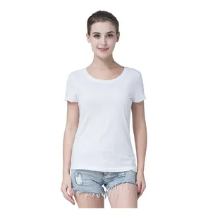 100 Polyester T Shirt Print Plain Blank Wholesale Modal White Knitted OEM Custom Service Men Women Unisex Customized Logo Accept