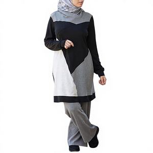 Conjunto de Sudadera Informal Musulmana Borong Pukal Jahit, Algodón Kilang OEM, Transpirable, Precio de Fábrica, Calidad Consistente - Product Image 1