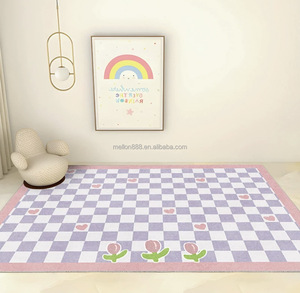 Tapis de chevet imprimé 3D antidérapant en polyester, design abstrait moderne, fabriqué à la machine, prix abordable, pour usage domestique - Product Image 5