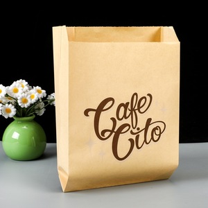 Customized Take Away Food Grade Korean Fast Food Paper <b>Hot</b> Dog Restaurant to Go Fried Chicken Burger Packaging Bag - Product Image 2
